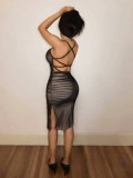 Women Summer Sexy Backless Maxi Dress