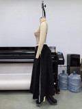 Women American Spring/Summer Drawstring Casual Skirt