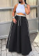 Women American Spring/Summer Drawstring Casual Skirt