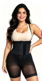 Women Bodyshaper Lace-Up Fitted Body Shaping Bodysuit