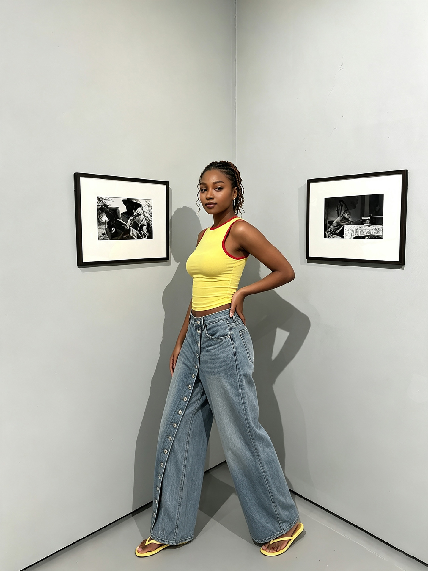Asymmetrical Denim Pants for Casual Streetwear