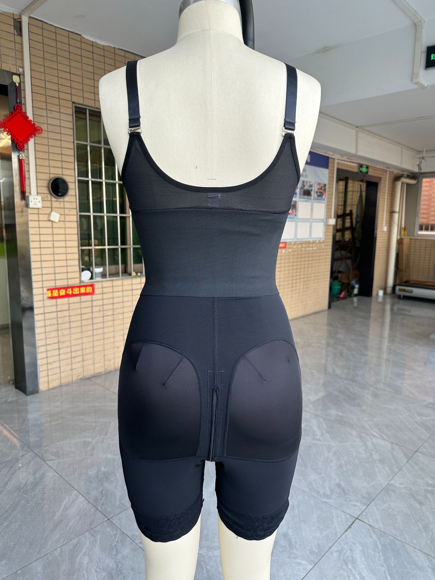 Lace-Up Fitted Body Shaping Bodysuit for Body Contouring