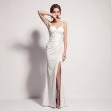 Women Herringbone Beaded Beaded Formal Party Dress Evening Dress