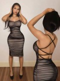 Women Summer Sexy Backless Maxi Dress