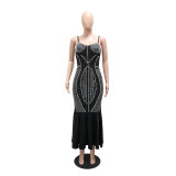Women Sexy Strapless Beaded Beaded Formal Party Bodycon Dress