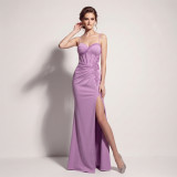 Women Herringbone Beaded Beaded Formal Party Dress Evening Dress