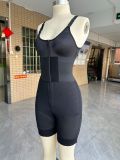 Women Bodyshaper Lace-Up Fitted Body Shaping Bodysuit