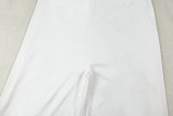Women Solid Backless Halter Neck Round Neck Tie-up Top and Pant Two-Piece Set
