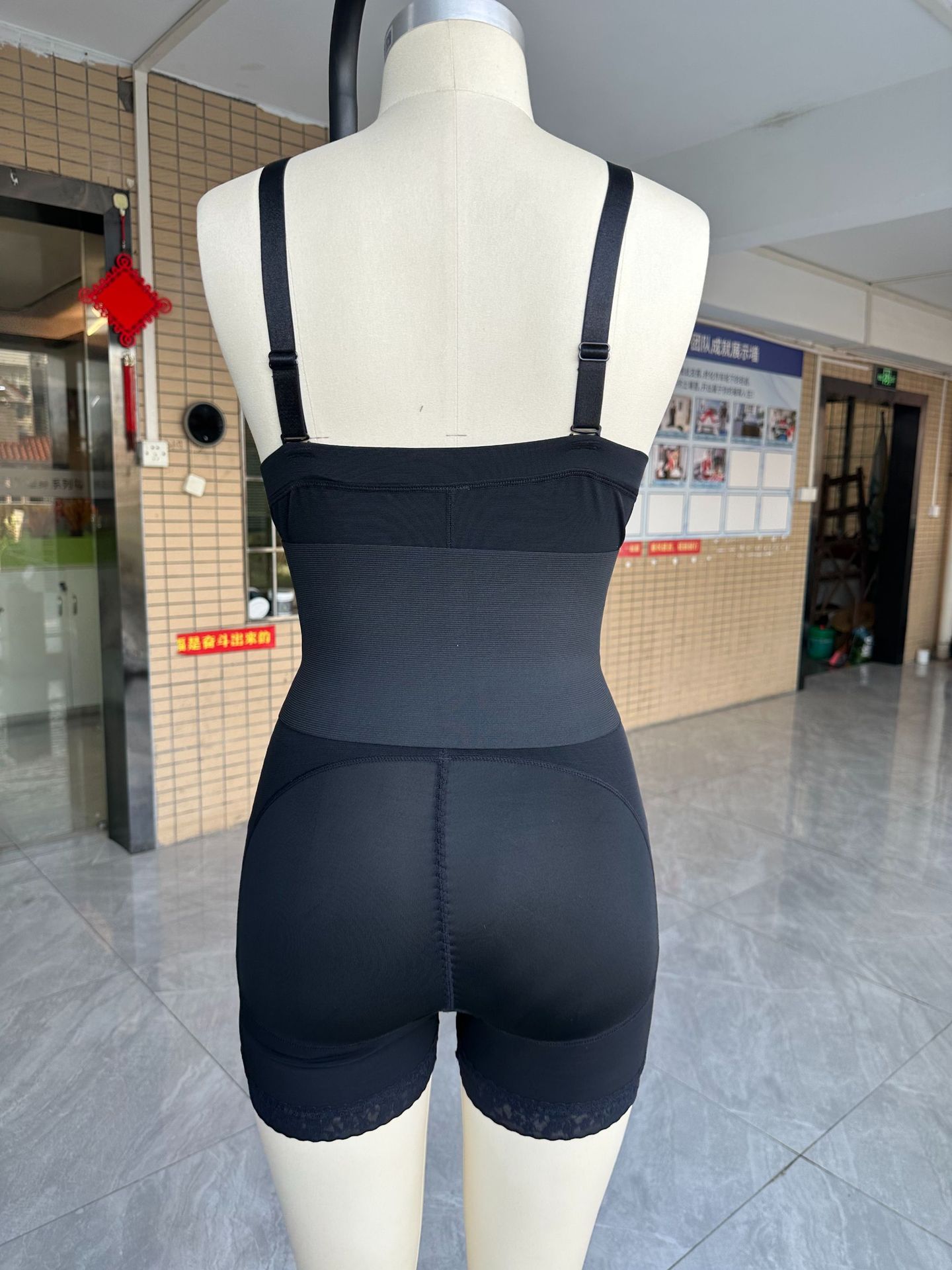 Lace-Up Fitted Body Shaping Bodysuit for Body Contouring