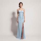 Women Herringbone Beaded Beaded Formal Party Dress Evening Dress