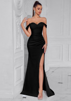 Women Sexy Slit Formal Party Evening Dress