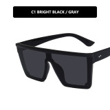 Women purple oversized fitted sunglasses