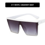Women purple oversized fitted sunglasses