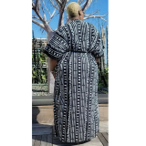 New style windbreaker - African ethnic style women's coat - long printed coat