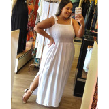 Ruffled, sexy and form-fitting halter dress in large size