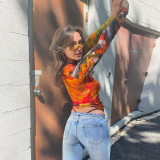 Women Summer Casual Printed Top