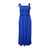 Ruffled, sexy and form-fitting halter dress in large size