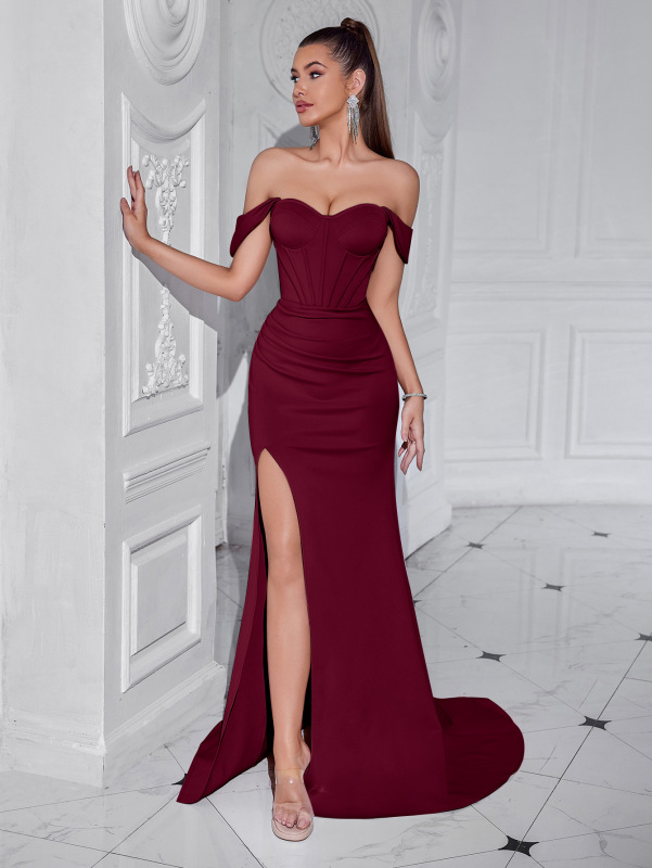 Off-Shoulder Strapless Evening Dress for Formal Parties