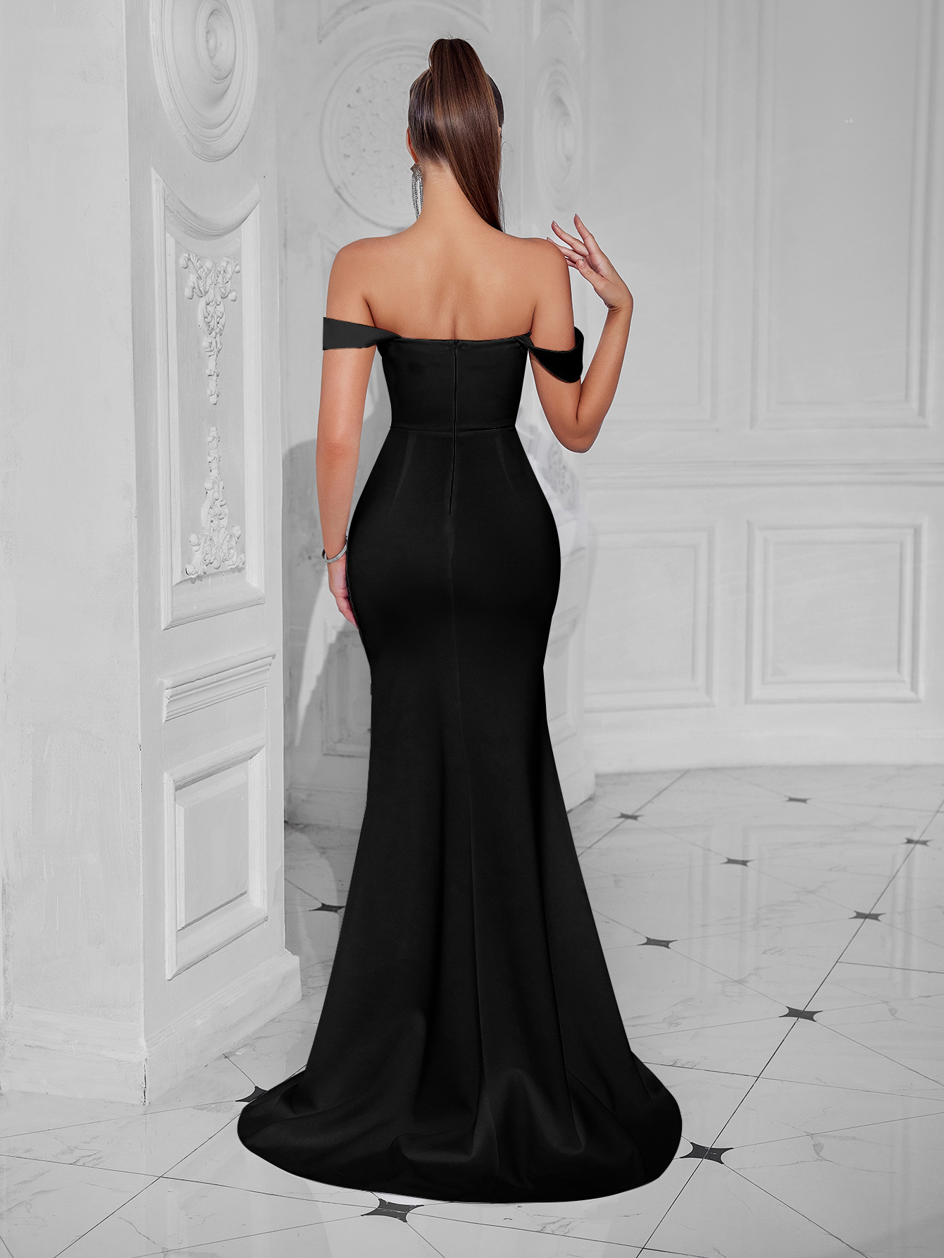 Slit Evening Dress for Formal Parties