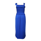 Ruffled, sexy and form-fitting halter dress in large size