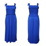 Ruffled, sexy and form-fitting halter dress in large size