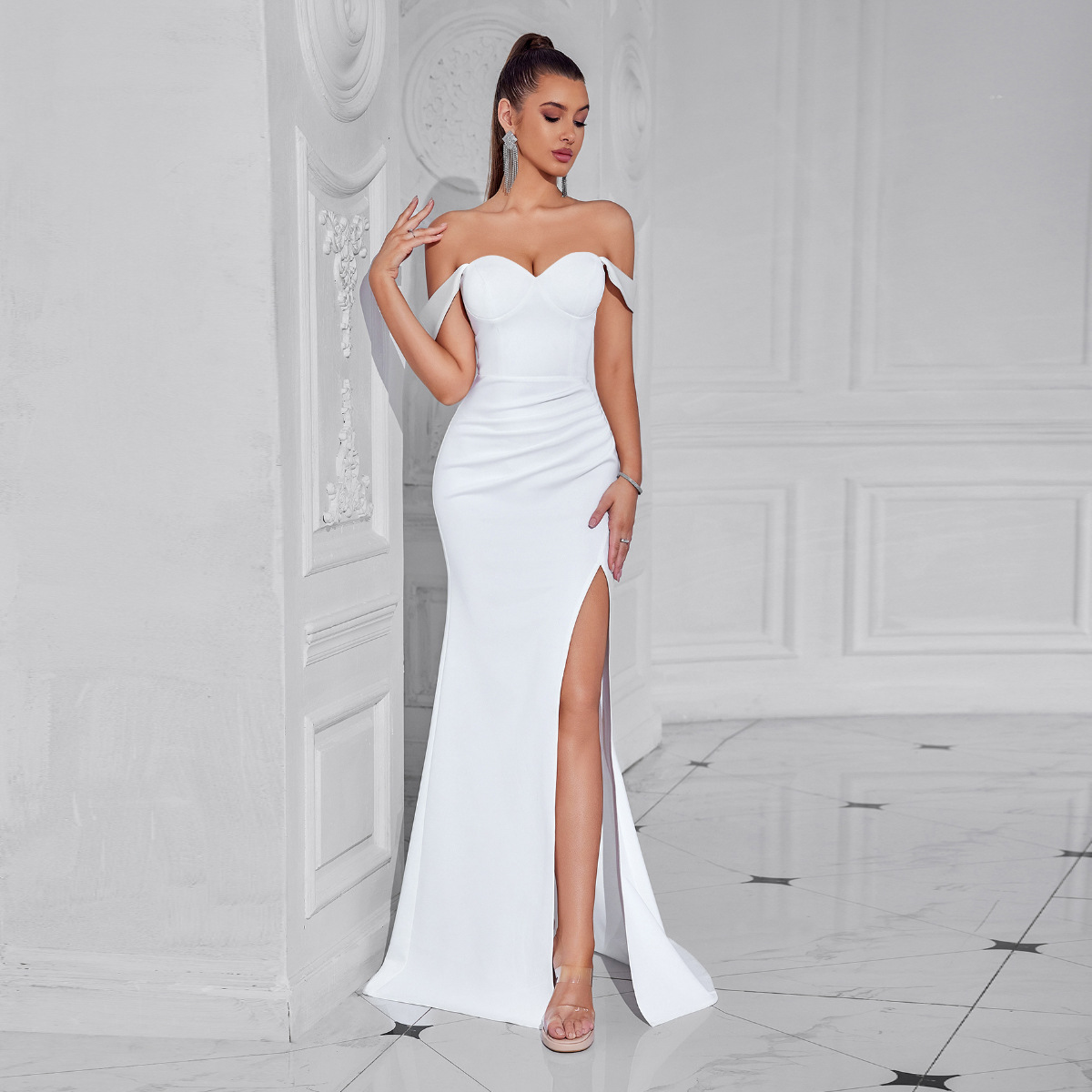 Slit Evening Dress for Formal Parties