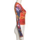 Women Summer Casual Printed Top