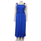 Ruffled, sexy and form-fitting halter dress in large size