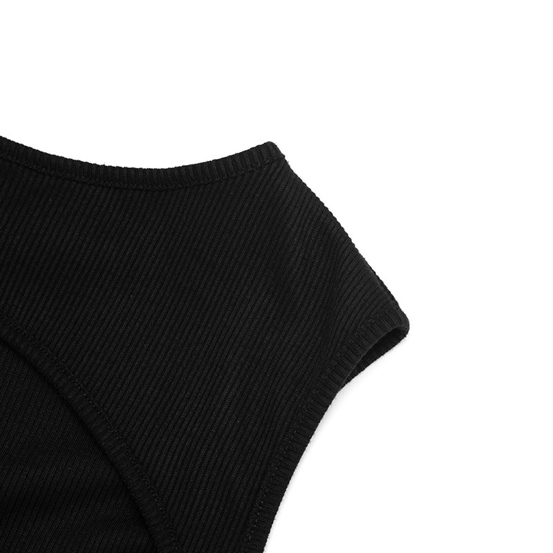 Solid Sleeveless Hollow-Out Jumpsuit for Clubwear