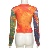 Women Summer Casual Printed Top