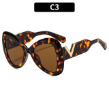 Large Frame Butterfly V-Shaped Sunglasses Sunglasses