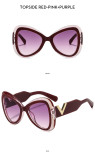 Large Frame Butterfly V-Shaped Sunglasses Sunglasses