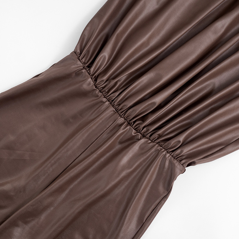Solid Button-Down Sleeveless Grunge Capri Jumpsuit for Autumn