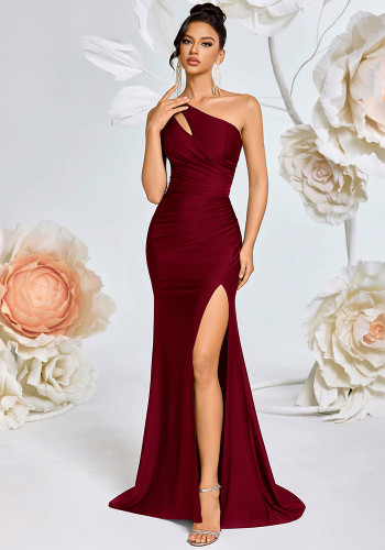 Women Sexy Hollow-Out Solid Bodycon Evening Dress