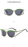 Rhinestone Cat-Eye Bling Sunglasses