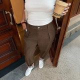 Plus Size Women Summer Solid Casual Denim Pant