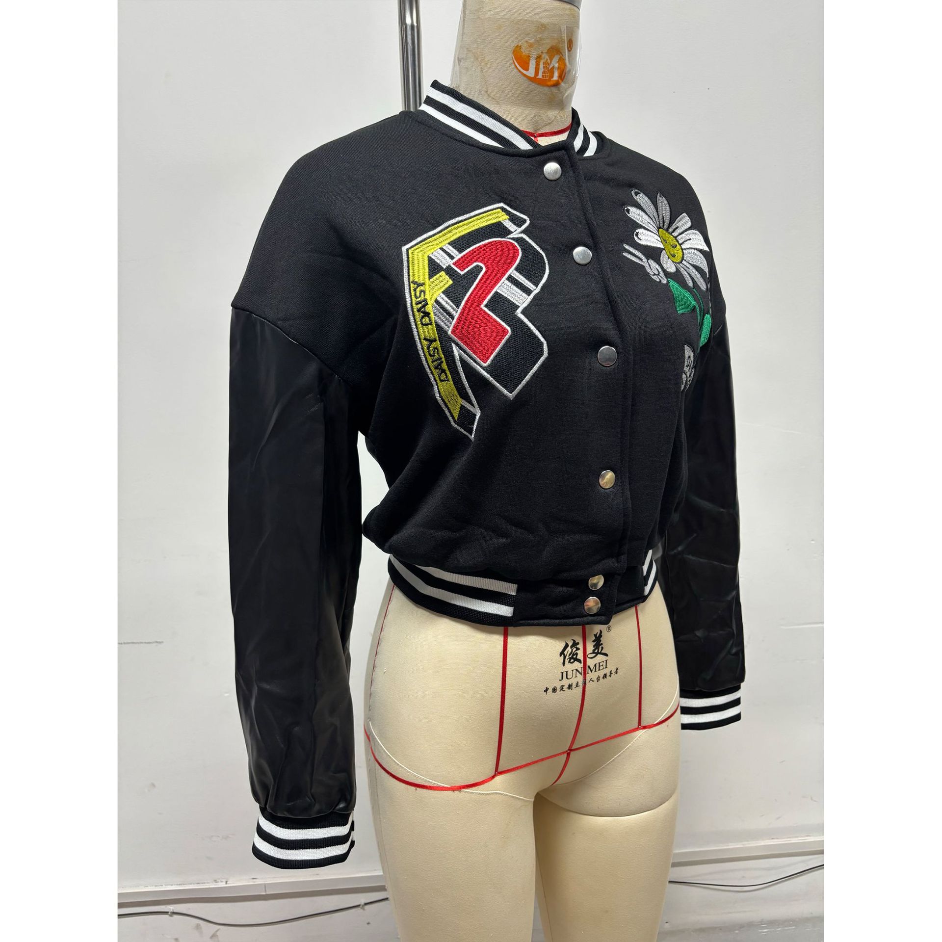 Embroidered American Baseball Jacket for Autumn/Winter Casual Wear