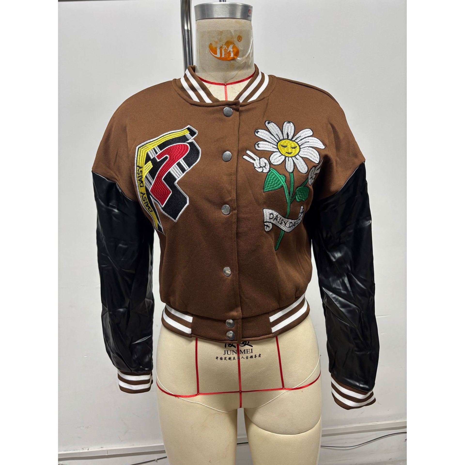 Embroidered American Baseball Jacket for Autumn/Winter Casual Wear