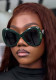 Large Frame Butterfly V-Shaped Sunglasses Sunglasses