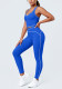 Women Color-Blocked Yoga Tank Top and Pant Two-Piece Set