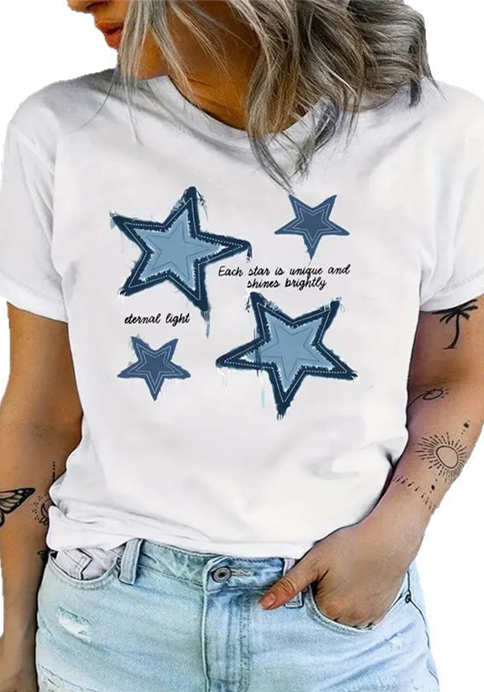 Printed Short-Sleeve T-Shirt for Summer Casual Wear