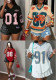 Women's Quick-Dry Breathable Washed Print Sports Jersey