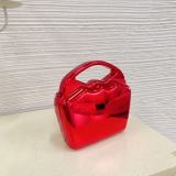 Women Evening Bag Glossy Solid Handbag Small Bag