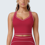 Women Tank Running Fitness Yoga Color-Blocked Bra