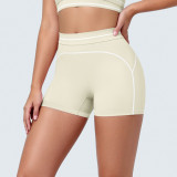 Women Color-Blocked Stretch Yoga Shorts
