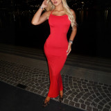 Summer Women's Sexy Chic Strap Low-Back Slim-Fit Maxi Dress