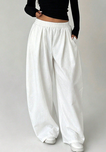 Summer Women's Loose-Fit Elastic-Waist Casual Sweatpants