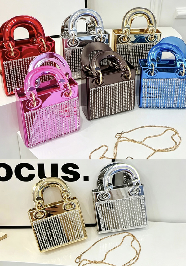 Women Evening Bag Glossy Handbag
