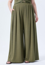 Plus Size Women Solid Wide-Leg Pant Plus Size Women Solid Wide-Leg Pant