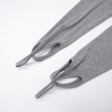 Women Sexy Autumn Hollow-Out Footed Pants